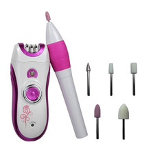 Female Personal Care 4 in 1 Electric Epilator Depilatory Hair Removal Women Shaver Nail Trimmer Grinder for Body Face Undeararm