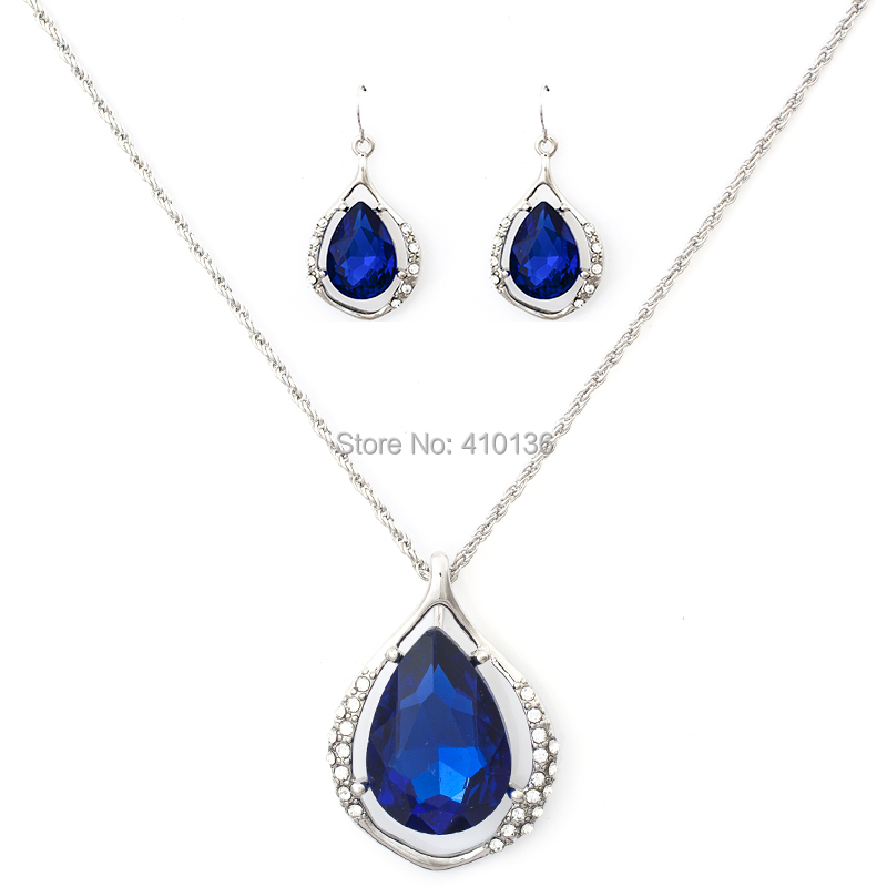 HIBRIDE Luxury White Gold-Color Dark Blue AAA Cubic 32 HIBRIDE Luxury White Gold-Color Dark Blue AAA Cubic 33