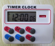 Temporizador reloj 12 / 24 horas con memoria funcation Kitchen Cooking Digital LCD deportivo Countdown calculadora