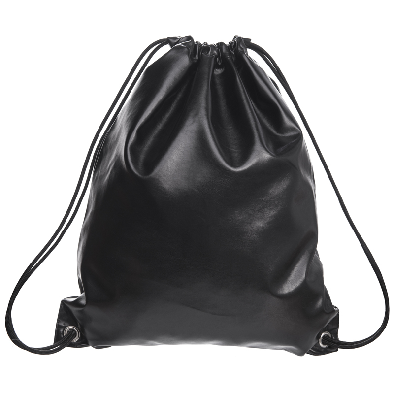 drawstring leather bag