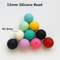 20pcs lot 15mm BPA Free Loose Silicone Round Chew Beads Food Grade DIY Mommy Necklace baby