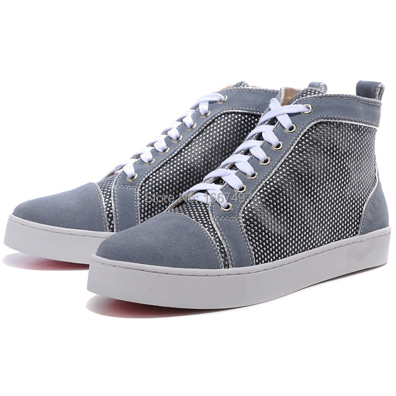 Best Quality Red Bottom Shoes Mens Ablazely Sneakers Grey For Sale Size US8 12 on www.ermes-unice.fr ...