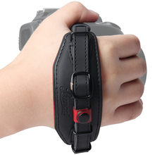LYNCA E6 Black Pure Genuine Leather Camera Hand Wrist Strap For Canon Nikon Leica SONY DSLR