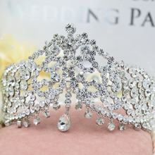 alloy rhinestone bridal jewelry exaggerated big European crown vintage wedding photo studio performances Hair Accessories
