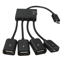 4 in 1 Micro USB OTG Charge HUB Cable for Laptop Smartphone Table  New