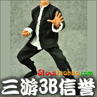 Здесь можно купить  Three Trips Spot 1/6 Doll costume shoes with Bruce Lee kung fu suit Fury Black Edition BR  Игрушки и Хобби