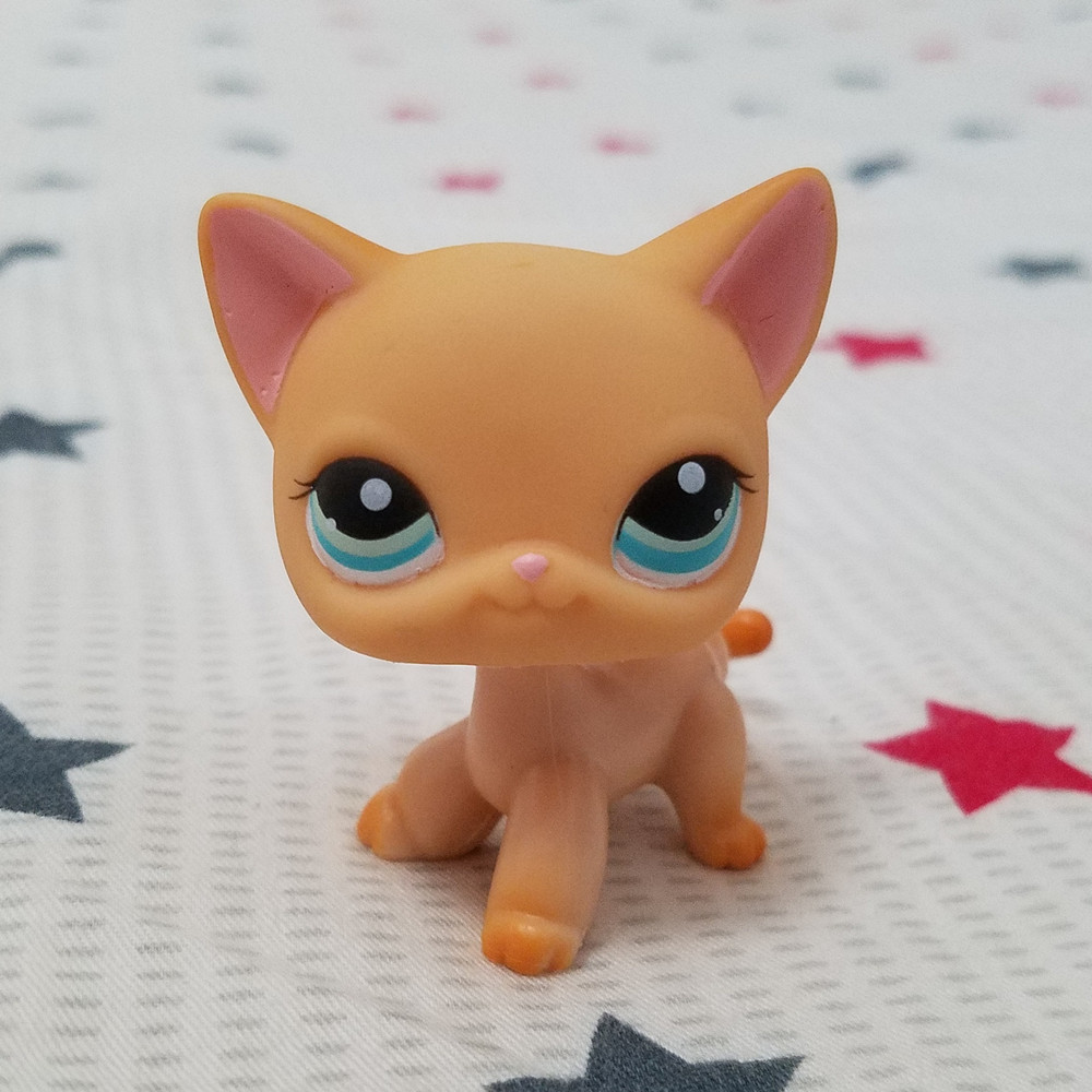 cute toys Lovely Pet shop animal figure Standing Cat Leopard Moon blue Eyes Short Hair kitty