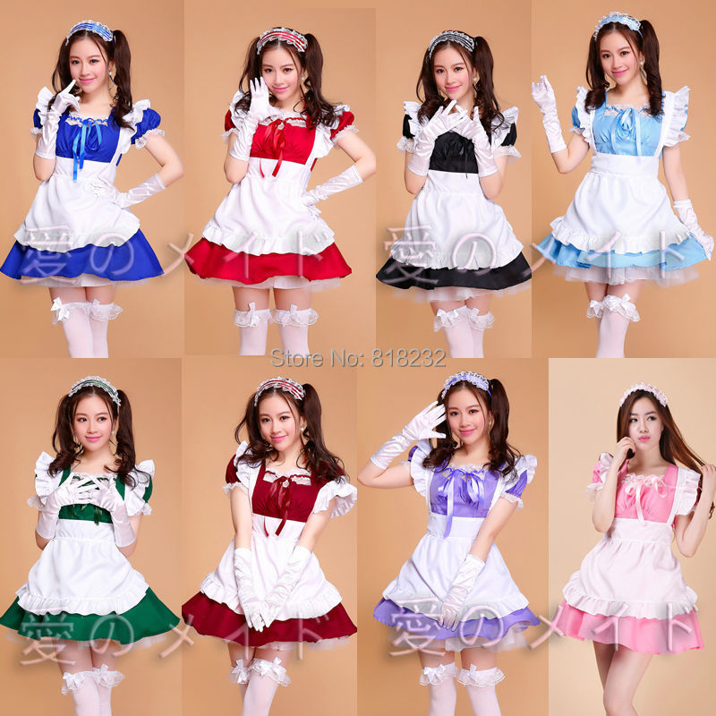 HOT!!Japan Ruffle Fancy Lolita Princess Dress Maid Outfit Anime Cosplay Costume