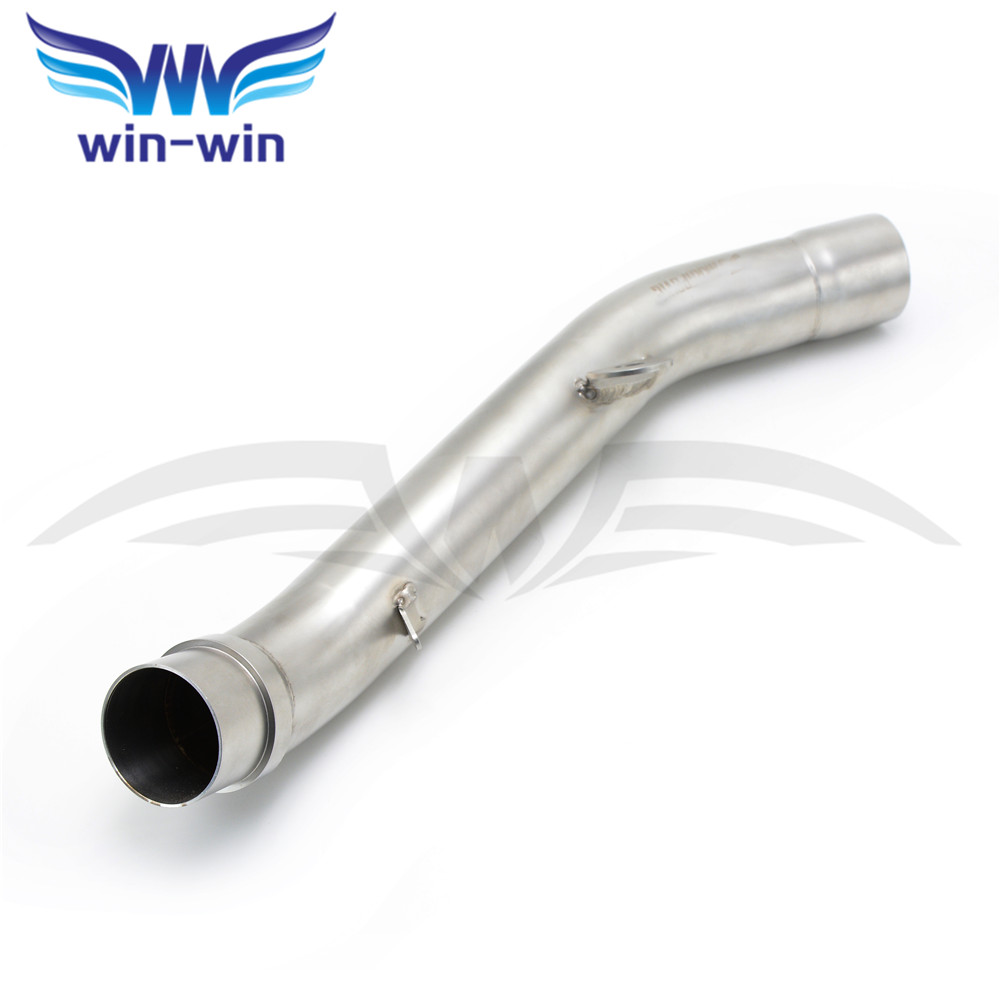 high quality motorcycle parts stainless steel  exhaust pipe motorcycle middle of the exhaust pipe for kawasaki z800 13 14 15