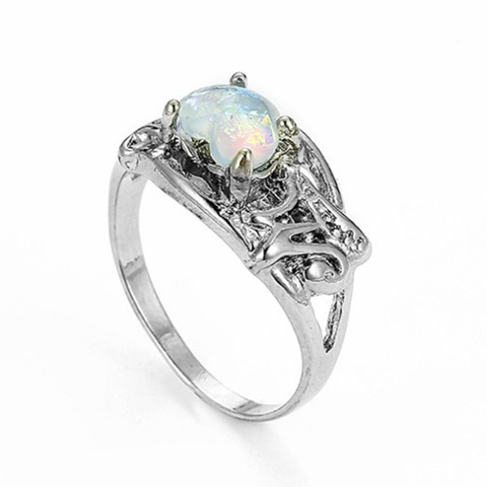 SEniutarm Engagement Love Rings Wedding Bands Letters Engraved Heart Shape Faux Opal Inlaid Band Ring Jewelry Gift for Mother for Women//Girl Finger Rings DIY Jewelry Gifts