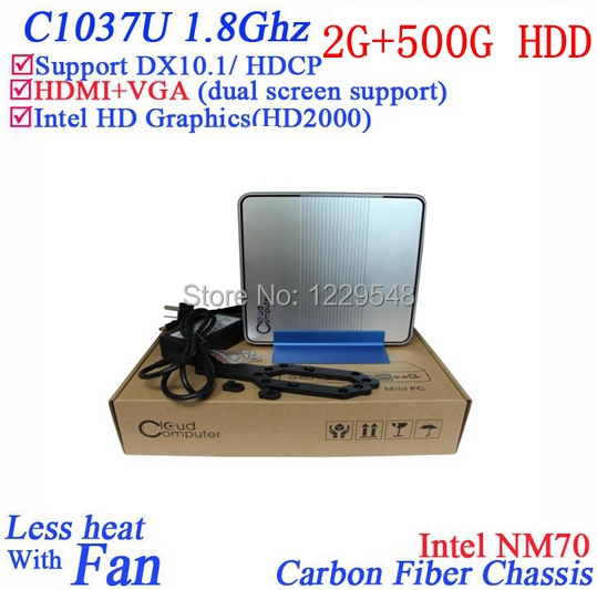 Promotional 2014 Hotel mini pcs with Intel Celeron 1037U dual core 1 8Ghz windows linux 2G