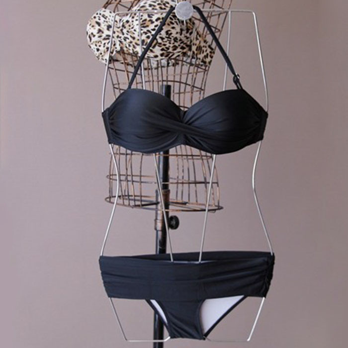 1setlot Free Shipping Beauty Women Favor Bikini set Sexy Swimsuit Padded Boho Fringe Top Strapless Swimwear (4)