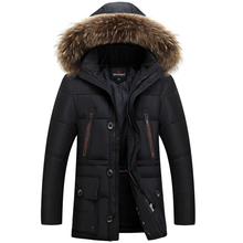 2015 Parka Men Winter Down Jackets Coats For Man Male Fur Collar Thicking Long Duck Down Jackets Jaqueta Masculina 4XL Y0133