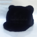 New Autumn winter parent child windproof warm cute luxurious cat ear real Mink fur Big girl