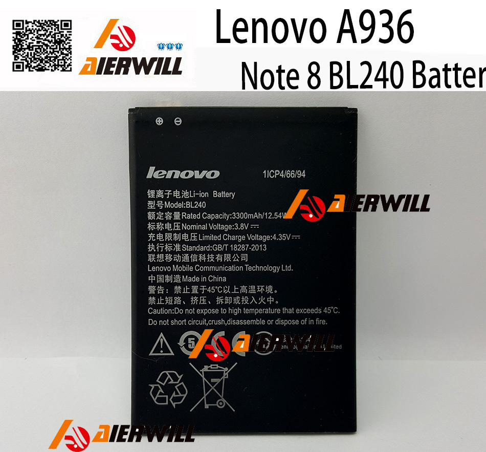 Lenovo a936  bl240 3300   lenovo  8 batterij     bateria