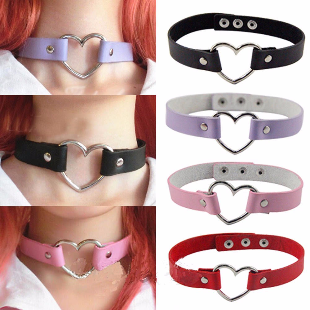 1-X-Women-Lady-Favorite-Punk-Gothic-Leather-Rivet-Heart-Shape-Collar-Choker-Funky-Necklace-NEW (1)