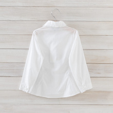 Girls White Blouse 100 Cotton Lace School Girl Blouse For Girls Long Sleeve Shirts Spring Autumn