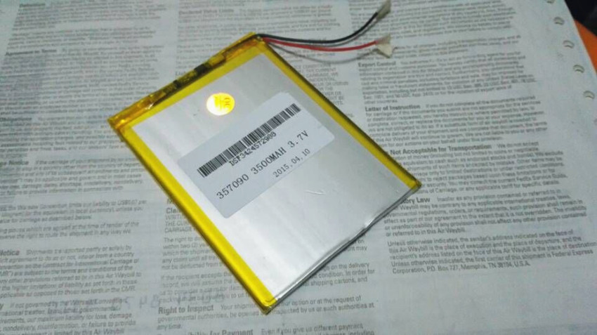  brand new battery 357090 3 7V 3500mAh Lithium polymer Battery with Protection Board For Tablet