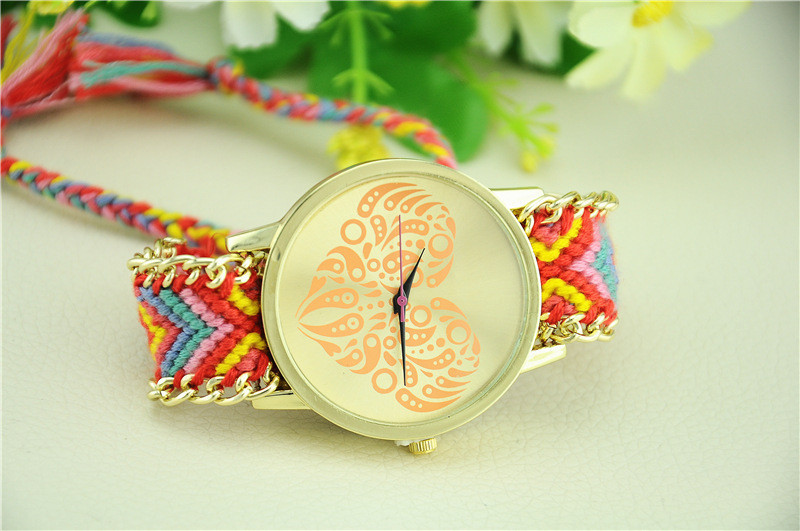 5 Colors New Brand Handmade Braided Friendship Bracelet Watch GENEVA Hand-Woven Watch Ladies Quarzt Watches reloj (16)