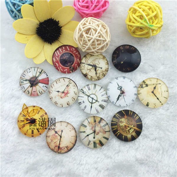 Free shipping (12pcs/lot) 25mm round cabochon already glued on the image glass transparent cabochon setting 437