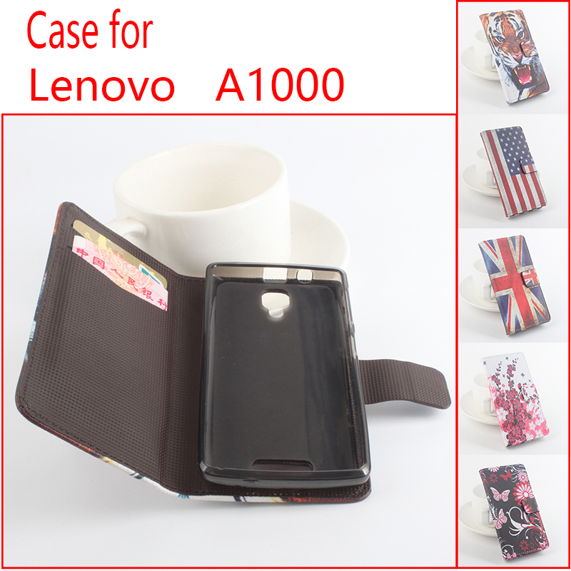 High Quality New Painting Lenovo A1000 Smartphone PU Leather Case For Lenovo A 1000 Phone Cases