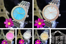 2015 ventas calientes nueva marca de lujo Reloj mujeres Kors relojes hombres Reloj Digital del diamante del cuarzo Casual Reloj de Mujer 6MK7