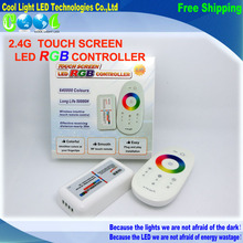 DC12-24A 18A  RGB led controller 2.4G touch screen RF remote control for led strip/bulb/downlight,1set/lot