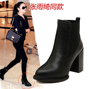 In 2014 the star of the same paragraph are pointed high heeled shoes boots boots coarse