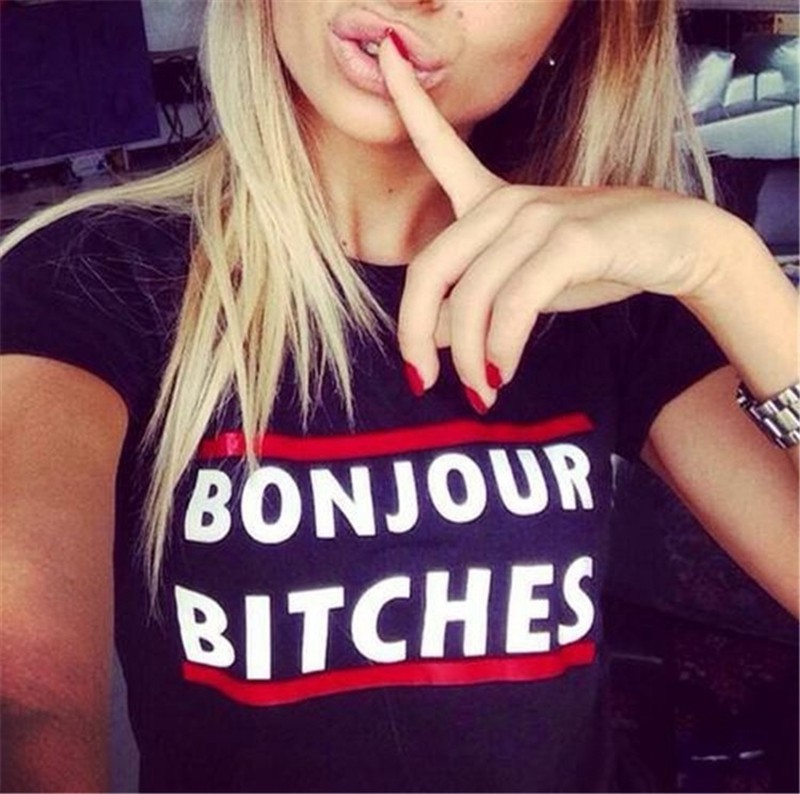 Free-Shipping-2015-New-T-Shirt-Women-Fashion-Summer-Style-Letters-Print-Cotton-Round-Neck-Tshirts