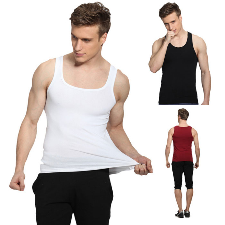 Amazing 2015 Newest Men s Sleeveless Vest Exercise Cotton Personal Vest Tops