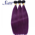 New arrival Ombre Brazilian stright Hair Tone Color purple Brazilian Hair Ombre Hair Extensions hot selling