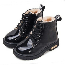 New 2013 Winter Boys Girls shoes Patent leather Martin boots Kids Classic Snow boots Children Riding boots Free shipping