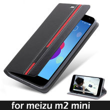 Fashion TOP Quality Stand for meizu m2 mini Flip Leather case for meizu m2 mini Case Mobile Phone Cover Mix Color