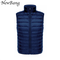 Men Vest Ultra Light Duck Down Jacket Sleeveless Man Waistcoat Plus Size Casual Travel veste sans