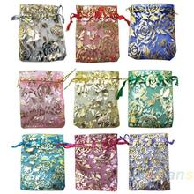 25pcs set Organza Jewelry Wedding Gift Pouch Bags 7x9cm 3X4 Inch Mix Color for Party Holiday