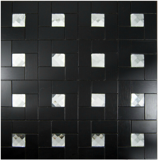 EASY install 11sheets/lot black self adhesive wall tiles for bathroom
