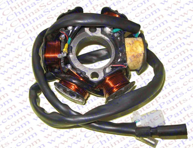 Magneto Stator 6 Pole Coil 5 Wire font b GY6 b font 125CC 150CC Taotao Kazuma