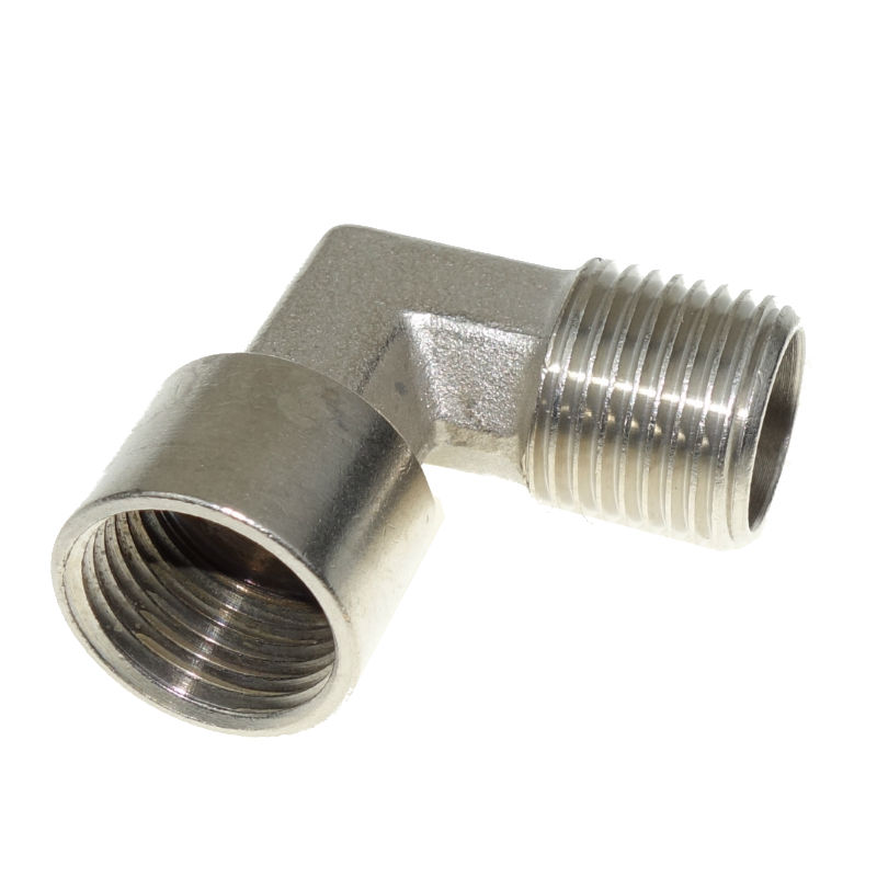 1/8" Female X Male  BSPP Nickel Plated Brass Pipe Fitting Street Elbow 