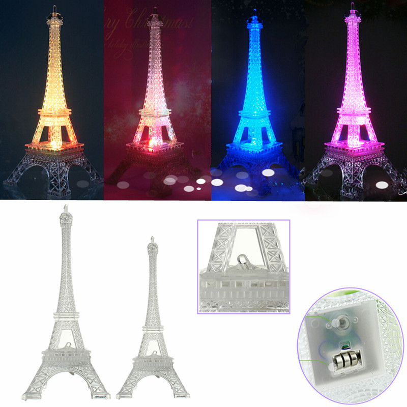 New Arrival Romantic Eiffel Tower LED Night Light Desk Baby Table Lamp Wedding Bedroom Decorate Child Gift Christmas Lights Lamp
