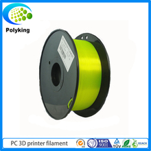 Yellow 3D Printer Filament For MakerBot RepRap UP Mendel 1.75mm 3mm 1KG PC Polycarbonate 3DPrinter Filament Consumables Material
