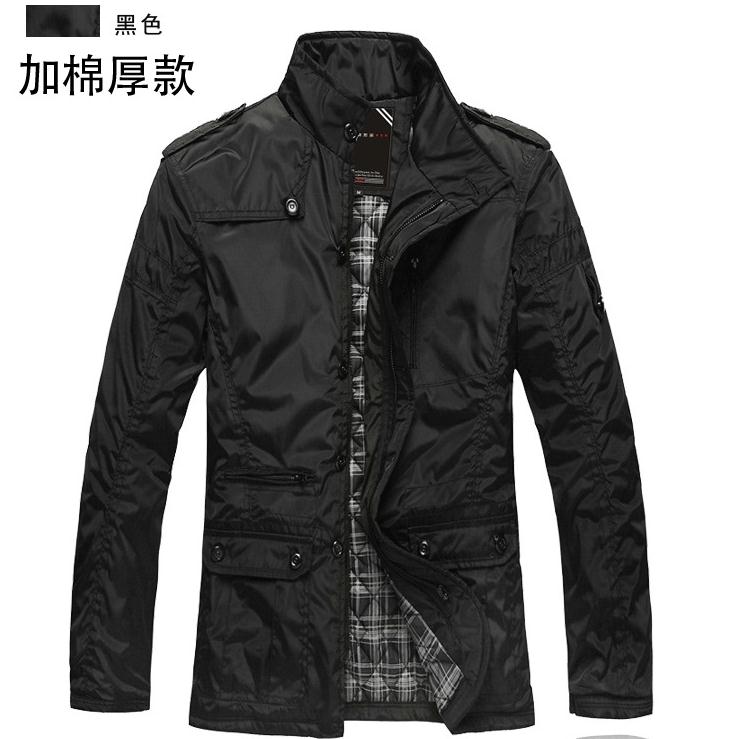 Autumn and winter men's clothing male jacket stand collar clip outerwear slim men's jacket outerwear thin nick coat