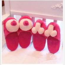 Penis Slippers Winter Warm Soft Cotton Floor Slippers Home Shoes For Women Fuzzy Pantoufles