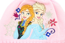 Free Shipping 1Pcs New elsa Hat Baby Cap hats Pink Kids Hats For Winter Cosplay In