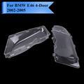 2x Transparent Housing Headlight Lens Shell Cover Lamp Assembly For BMW E46 325i 325xi 330i 330xi