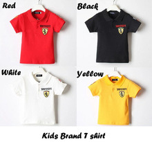 hot Summer Style Kids Brand T Shirt Boys Racing T-shirt Baby Girls Short sleeve 100% Cotton Tops Children Letter Tees For 1-14Y