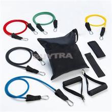 2015 new fashion Yoga Pilates Fitness Resistance Bands Practical Elastic Workout Pull Rope Exercise Tubes set