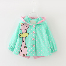 2016 Spring New Baby Girls Clothes Toddler Trench Coats Cotton Hooded Cute Jackets For Girls Baby Costume Girls Upscale Coats