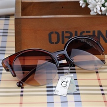 Fashion Cat Eye Sunglasses Women Eyewear Semi Rimless Sun glasses Super Round Circle Cat Eye Sunglasses