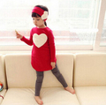 3PCS LOVE SET hair band shirts pants baby girls Children s Clothing set Girls Clothes suits