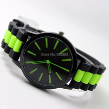 Geneva Watch 7 Colors Women Dress Watch Fashion Watches Silicone Quartz Watches Wholesale Free Shipping GENEVA021